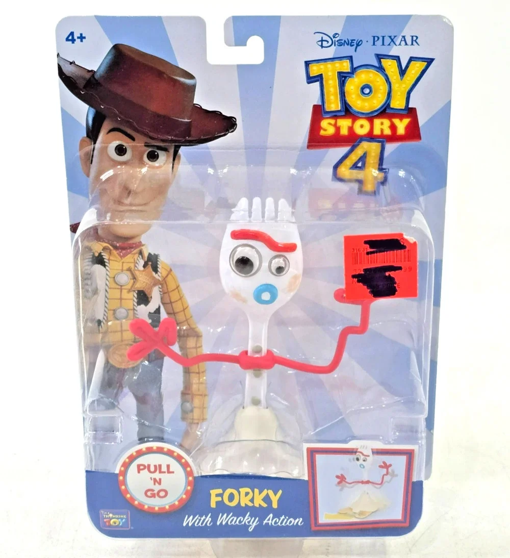 Vintage Disney Toy Story 4 Pull N Go FORKY Action Figure NOS